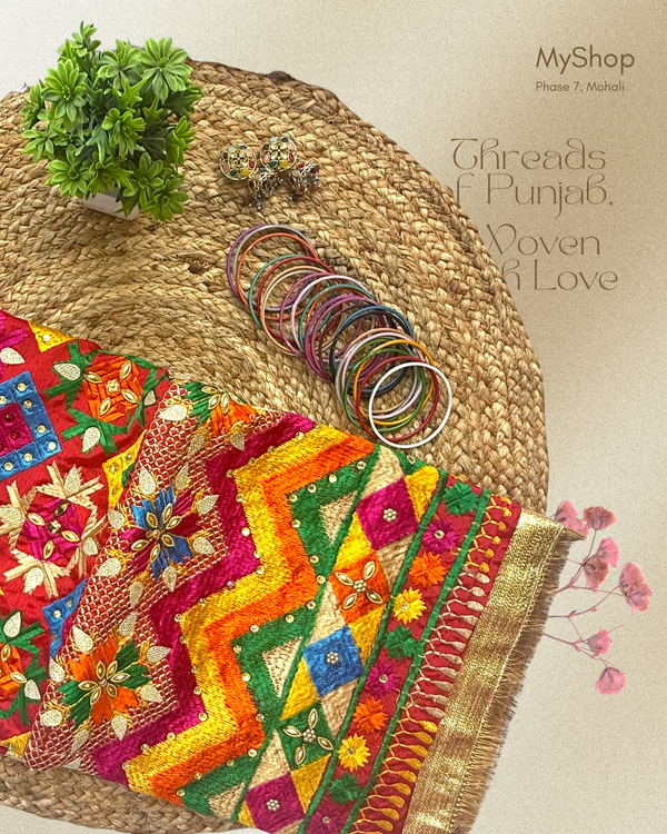 Sat Rang Phulkari by MyShop