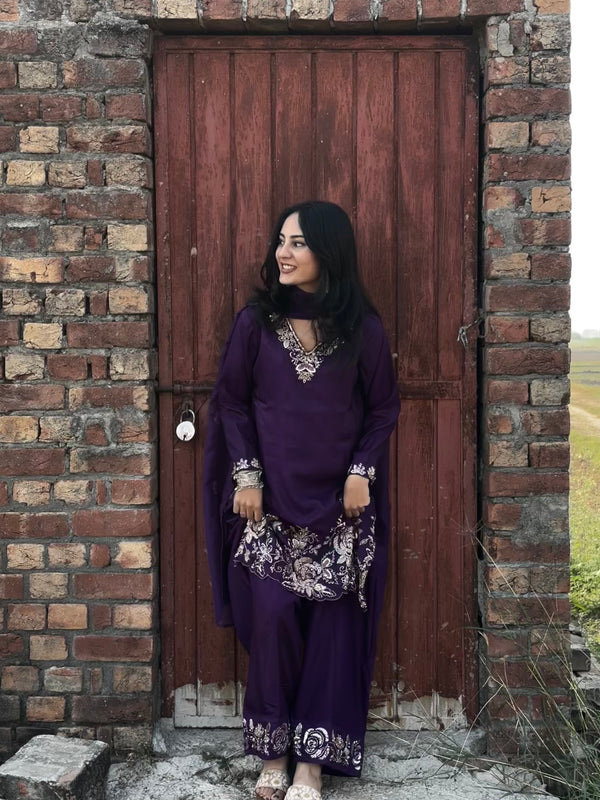 Purple Bloom Farshi Set